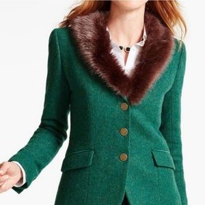 Talbots 10 Aberdeen Wool Blazer Removable Collar